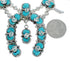 Effie Calavaza Zuni Turquoise Snake Squash Blossom Necklace Set SN20284